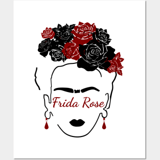 Frida Rose vintage  artist mexican Posters and Art